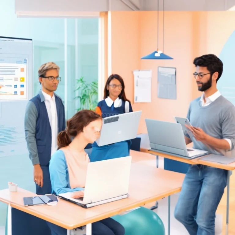 AI learners collaborating in a workshop